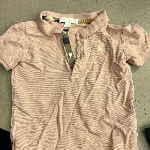 Pink burberry golf shirt. 2T but fits small - Picture 1 of 2
